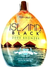 Tan Asz U Island Black 200X Plateau Busting Bronzer Tanning Lotion - 13.5 oz.