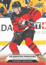 2025-26 Tim Hortons Team Canada Cale Makar #CP-2 Celebrated Prodigies Insert