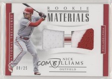 2018 National Treasures Rookie Materials Dual Holo Silver 8/25 Nick Williams hg6