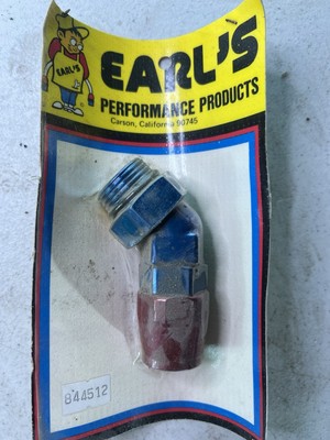 Earls Fitting Bulkhead Fitting Hose End Banjo  Tube -12 45 Degree #844512