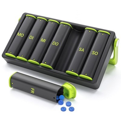 Pillenbox 7 Tage Tablettenbox 2 Fächer Reisebox 14 Stück Organizer unterwegs