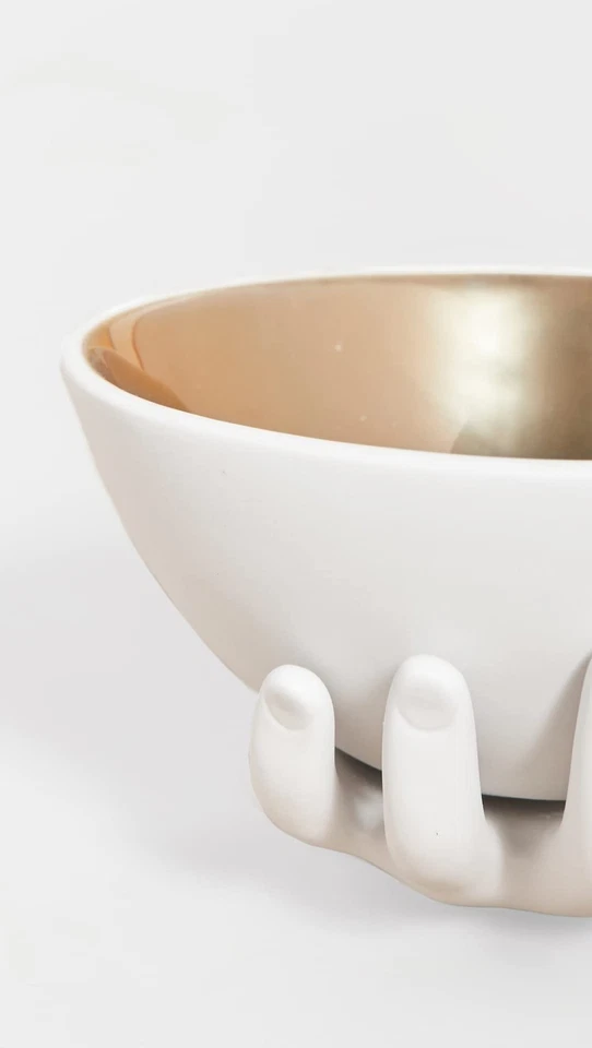 Jonathan Adler Eve Accent Bowl One Size Gold/White - Image 4 of 4