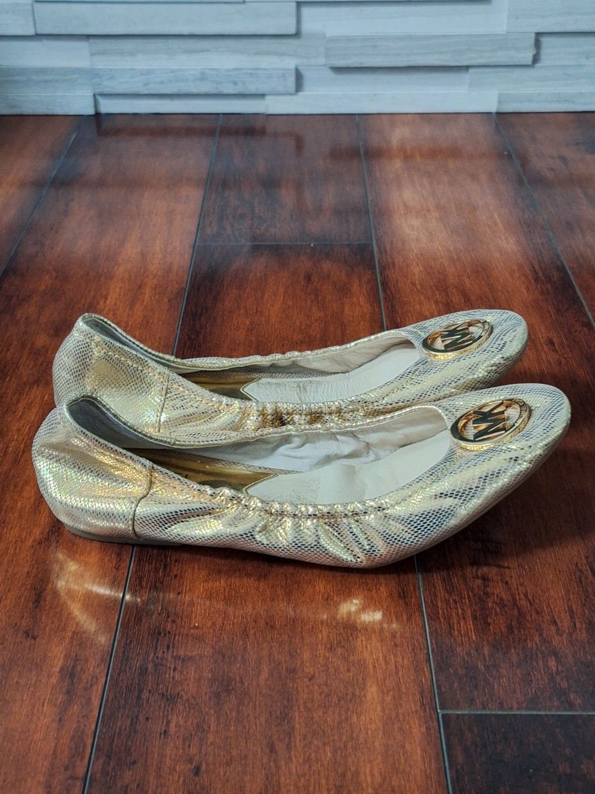 Michael Kors Fulton Python-Embossed ballet flats … - image 6