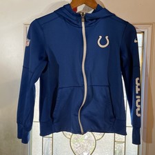 New Indianapolis Colts KIDS or YOUTH Sizes M Blue Full Zip Jacket Hoodie