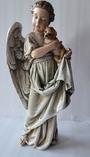 napco 11" Angel With Dog Statue