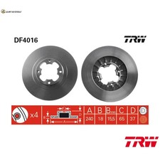 2x BREMSSCHEIBE DF4016 FÜR SUBARU JUSTY/� /EEF12EF12E 1.2L 3cyl JUSTY �