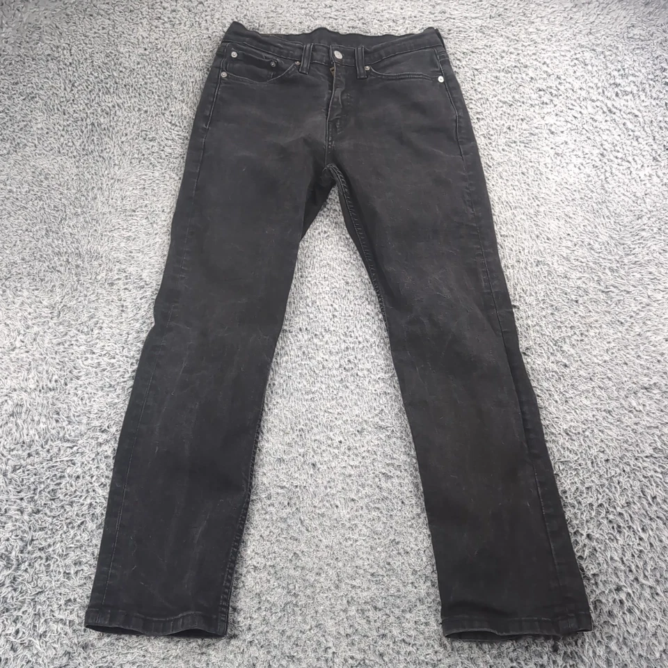 Pantalones de mezclilla Levis 514 para hombre 31X30 negros Normcore desgastados tareas al aire libre pierna recta Foto 3 de 4