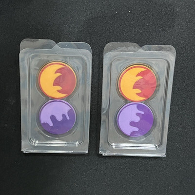 Pokémon TCG Poison Burn Damage Counters Set, Kunststoff, 4 Lila Rot Gelb x2