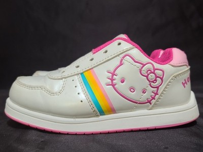 2024 Sanrio Hello Kitty Girls Size 11 White Pink Rainbow - Hard To Find!