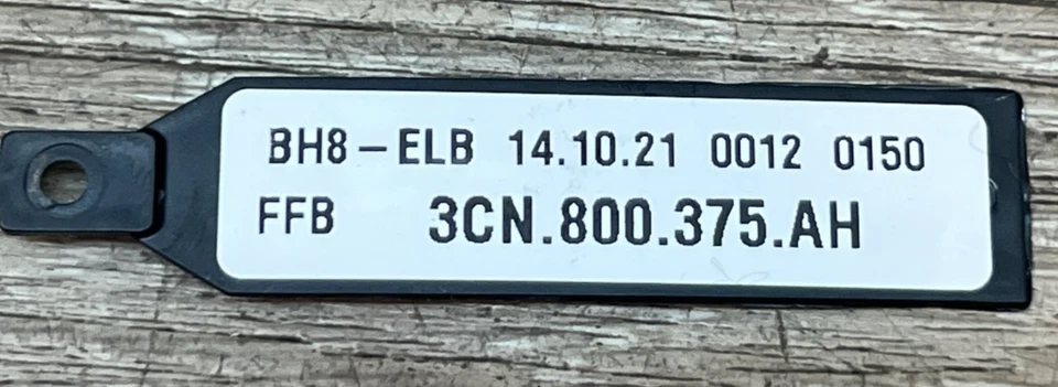 Cilindros de bloqueo Volkswagen perfil de riel exterior/interior ASSY OEM pieza # 3CN 800 375 AH Foto 2 de 4