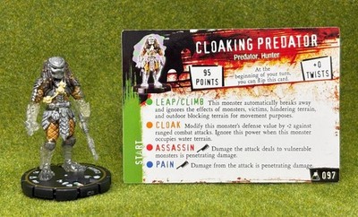 HorrorClix: The Lab - Cloaking Predator #097 (LE, BiBtB) Loose with Card AVP
