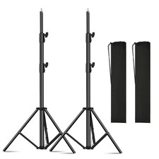 2pack Heavy Duty Light Stand 9.2ft / 110" Aluminum Spring Cushioned Tripod Li...