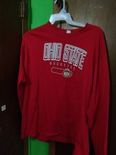Ohio State Buckeyes Brutus Men's 2XL Long Sleeve T-Shirt Crew Neck Graphic Tee