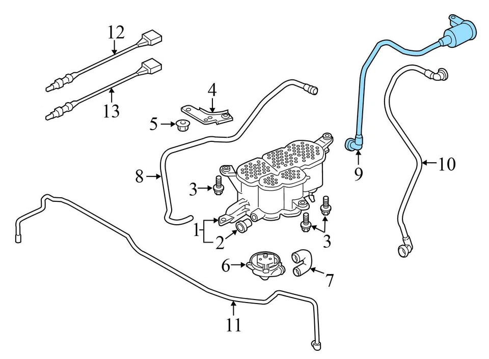 AUDI A4 ALLROAD 2013-2016 - Filtro bomba detección de fugas / LDP VENT LINE Foto 3 de 4