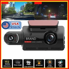 1080P Dual Lens Car DVR Dash Cam Video Recorder G-Sensor Front and Inside Camera