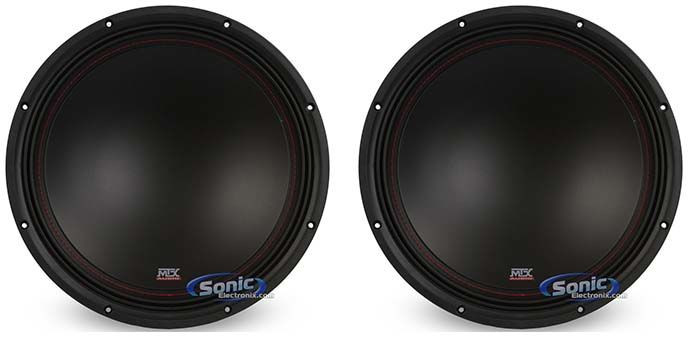 2 Автомобильных сабвуфера MTX Audio 3512-04 мощностью 500 Вт пиковые 12 серия 35 4 Ом Комплектация 33790₽