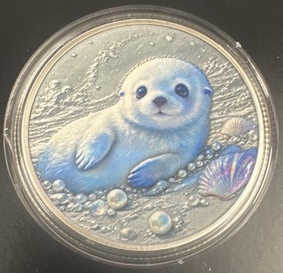 1oz Copper w/ Silver Plating “Pearl Baby Seal” By WNSUM Mint