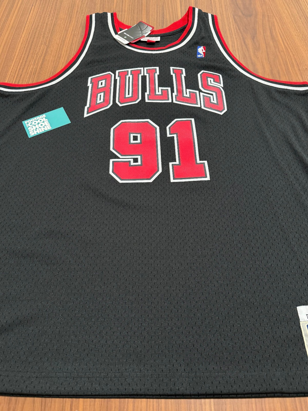 MITCHELL & NESS NBA SWINGMAN DENNIS RODMAN CHICAGO BULLS JERSEY BLACK RED XXL