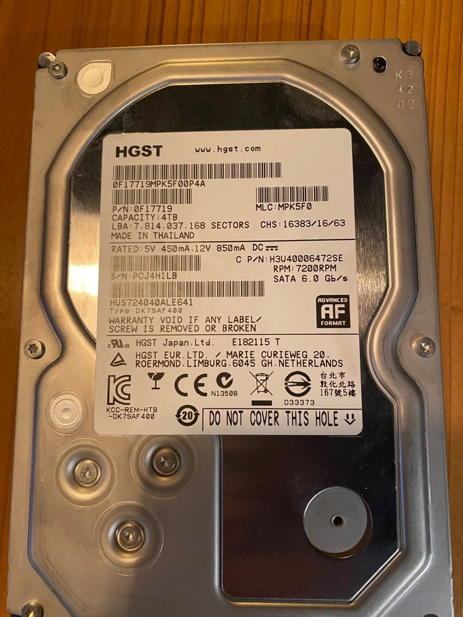 2台セット HGST DESKSTAR (4TB内蔵HDD)② 2台セット HGST DESKSTAR (4TB内蔵HDD)② 2台セット HGST DESKSTAR