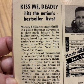 Kiss me Deadly Vintage Mike Hammer Signet paperback book by Mickey Spillane 1952
