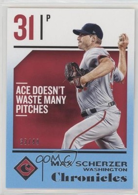 2018 Panini Chronicles Blue 33/49 Max Scherzer #18 04br