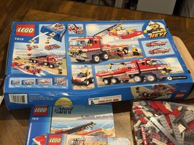 Lego 7213 City Fire truck And Fire boat Complete Set With Minifigures & Box