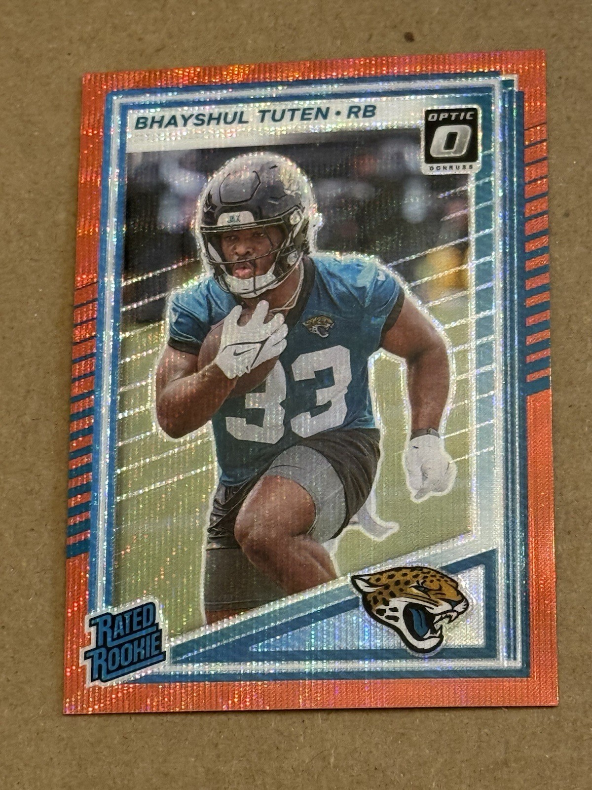 2025 Donruss Optic Preview Bhayshul Tuten Red Wave Prizm Rookie Card 333 RC