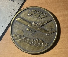 1982 Rollout First Plane Boeing 757 Commemorative Round Medal Challenge