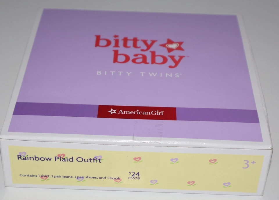 American Girl BITTY BABY TWIN Boy Doll Rainbow Plaid Outfit Set - Image 3 of 4