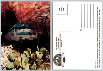 Verde River Canyon Excursion Train Arizona Clarkdale Sedona Railroad Postcard