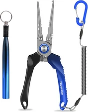 TRUSCEND Lockable Handy Fishing Pliers with Innovative 1-Fishing Pliers, Blue 