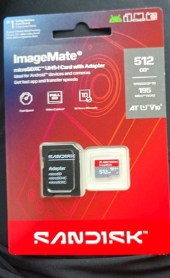 SanDisk ImageMate 512GB Class 10 microSDXC UHS-I Memory Card***BRAND NEW***