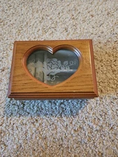 Vintage Etched Glass Ring Box. Trinket/Jewelery Box 5x4x2