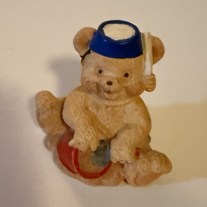 Teddy babies  This Little Piggy Augie Bear Figurine Ceramic Hand Painted August