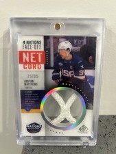 2025-26 Upper Deck SP Game Used Austin Matthews Net Cord 4 Nations Face-Off /35