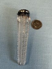 ANTIQUE  CHATELAINE STERLING SCROLL TOP LID  ...