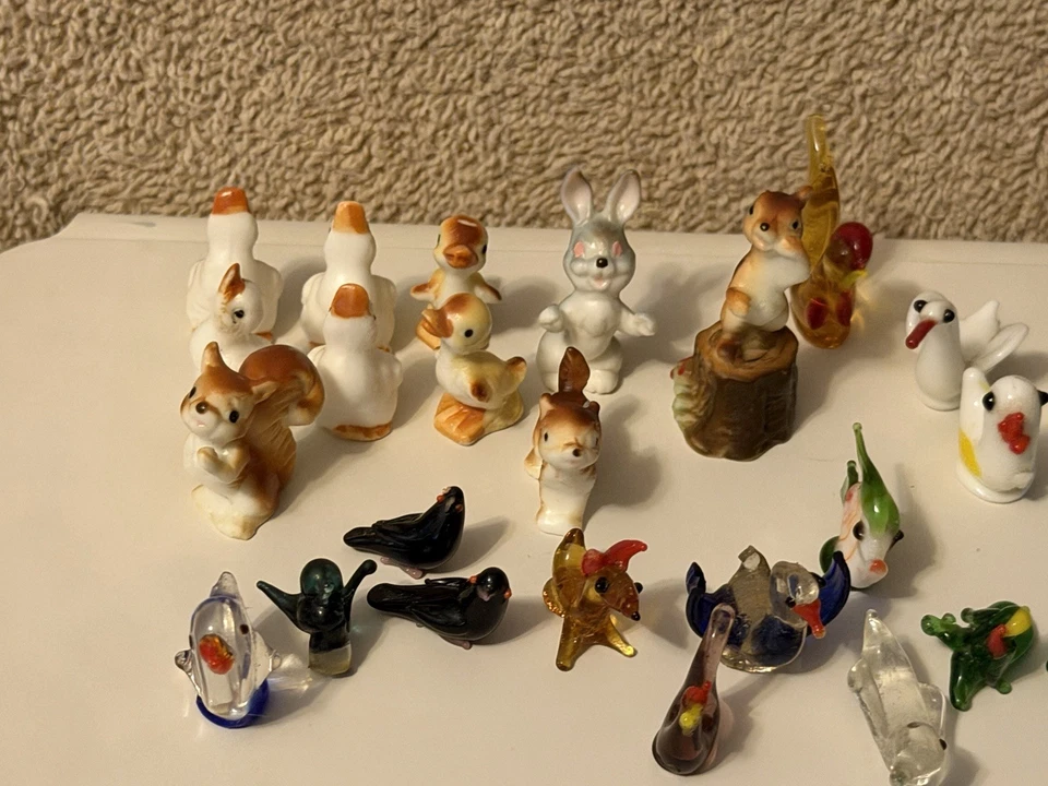 Colección de estatuillas vintage de vidrio soplado y cerámica - 41 piezas Foto 2 de 4