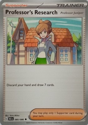 085/086 PROFESSOR'S RESEARCH (WACHOLDER) UNCOMMON BLACK BOLT POKEMON KARTE