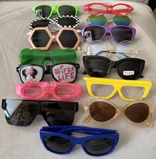 15 Pair Novelty Sunglasses Lot Working LED Party Props Festival Costume Eyewear