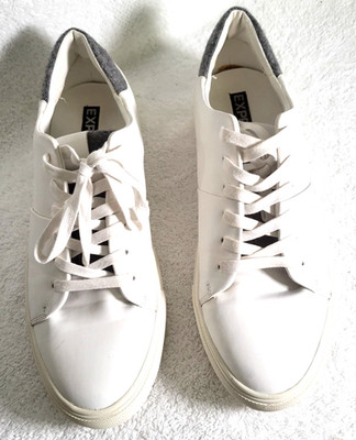 Express White Sneakers Shoes Everyday Casual Low Top Faux Leather Mens 11