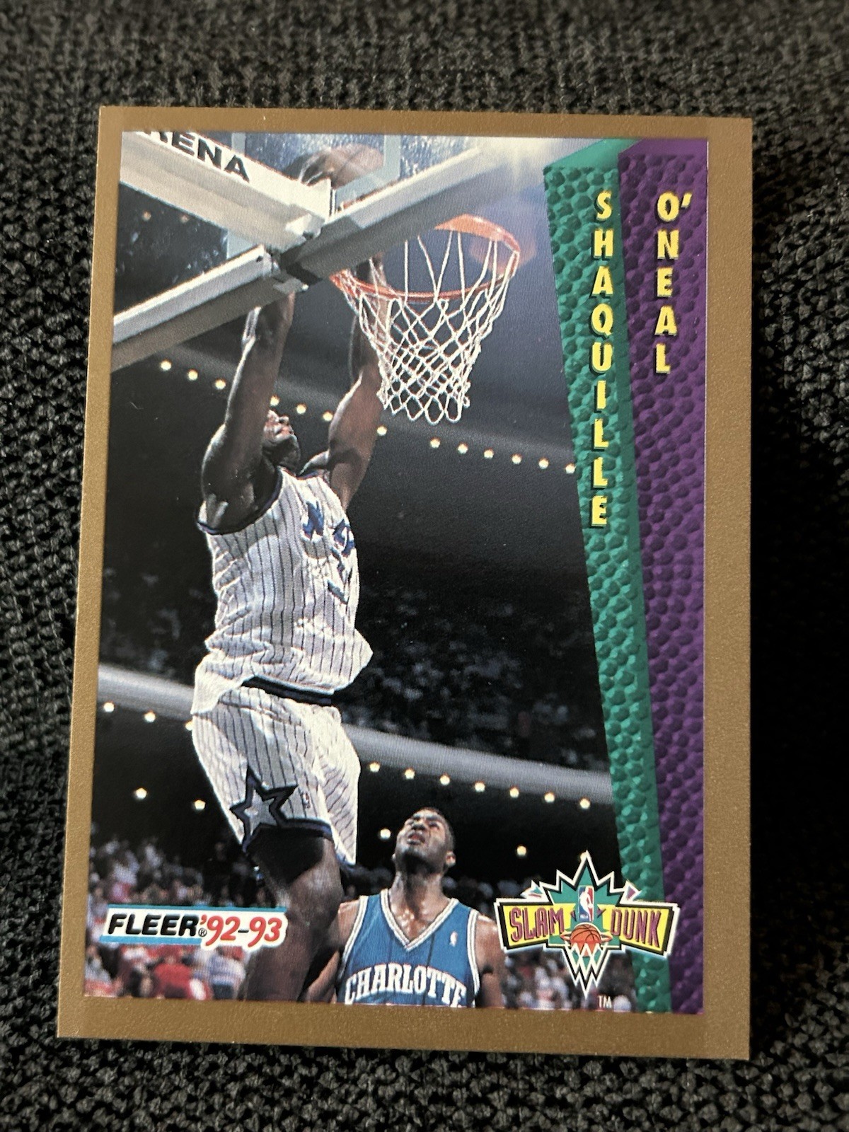 Shaquille O'Neal 1992-93 Fleer #298 Slam Dunk Rookie RC Orlando Magic Shaq