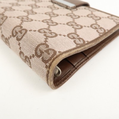 【関税&送料込】Gucci Portafoglio Authentic GUCCI GG Canvas Leather Agenda Cover Pink Brown