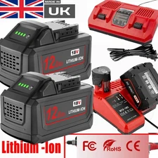 12AH Battery For Milwaukee for M18 Extended Capacity 48-11-1852 48-11-1881