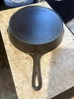 Wagner ware Cast Iron Skillet Early National Arc No. 8 With Heat Ring 1890- 1920