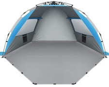 X-Large 4 Person Beach Tent Sun Shelter - Portable Sun Shade Instant Tent for...