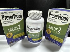 2-Pk PreserVision Areds 2 Eye Vitamin and Minerals 120 Softgels/ea. Exp.11/2027