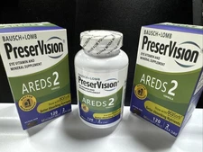 2-Pk PreserVision Areds 2 Eye Vitamin and Minerals 120 Softgels/ea. Exp.11/2027