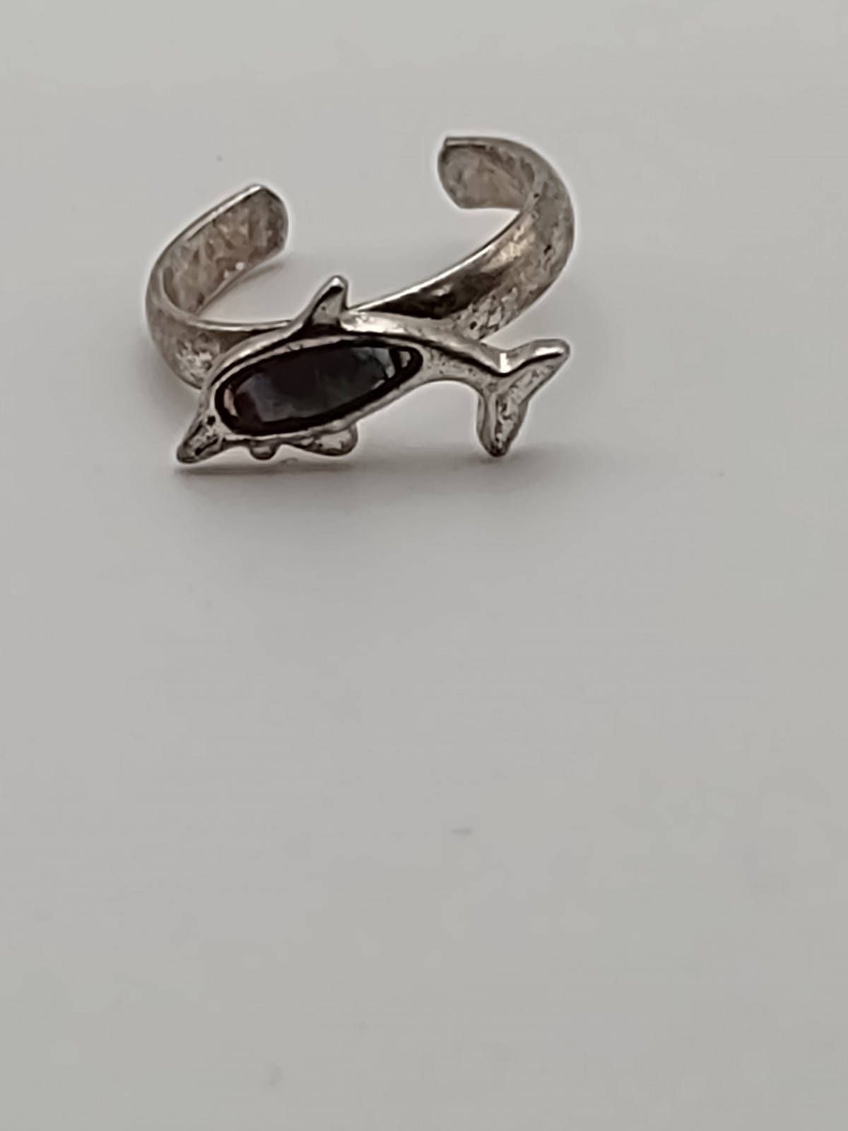 Sterling Silver Dolphin Toe Ring Adjustable Beach… - image 1