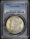 1904-O Morgan Dollar PCGS MS-64 - Fiery Orange Obverse Toning!