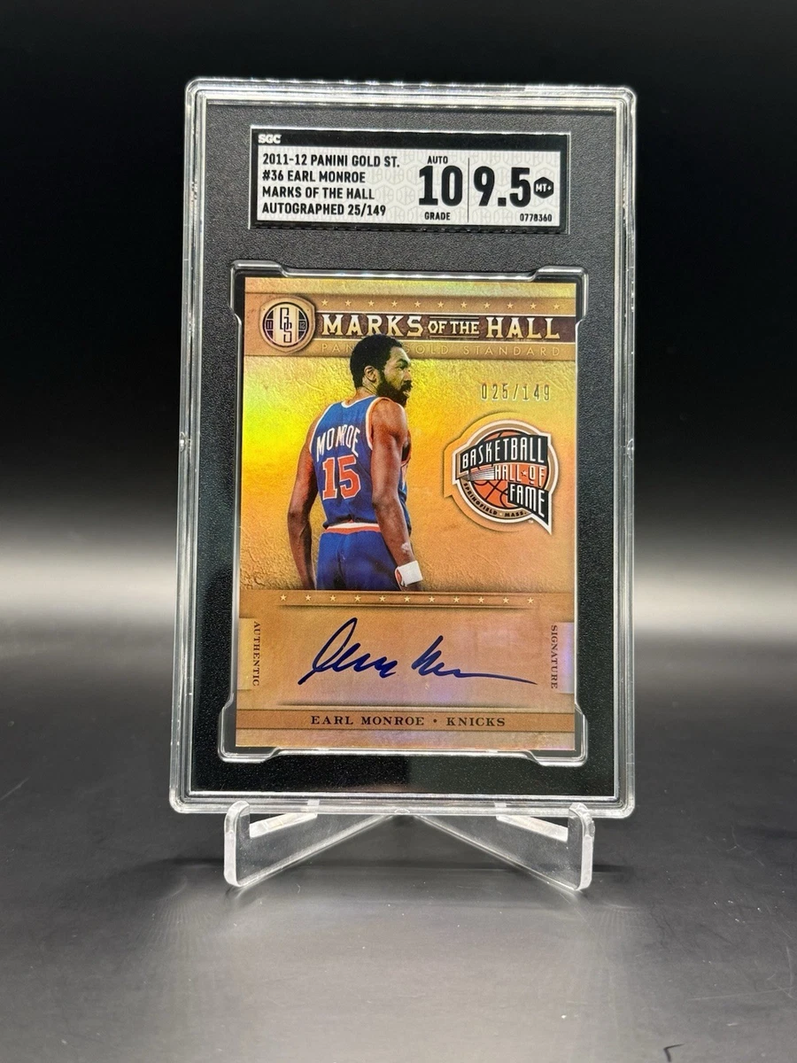 Panini Earl Monroe Basketball Autographed Sports Trading Cards 